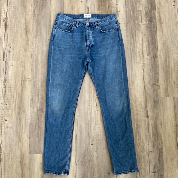 Acne Studios Other - Acne Studios Men's Van Mid Vintage Jeans Straight Leg Mid Rise Medium Wash 33/34